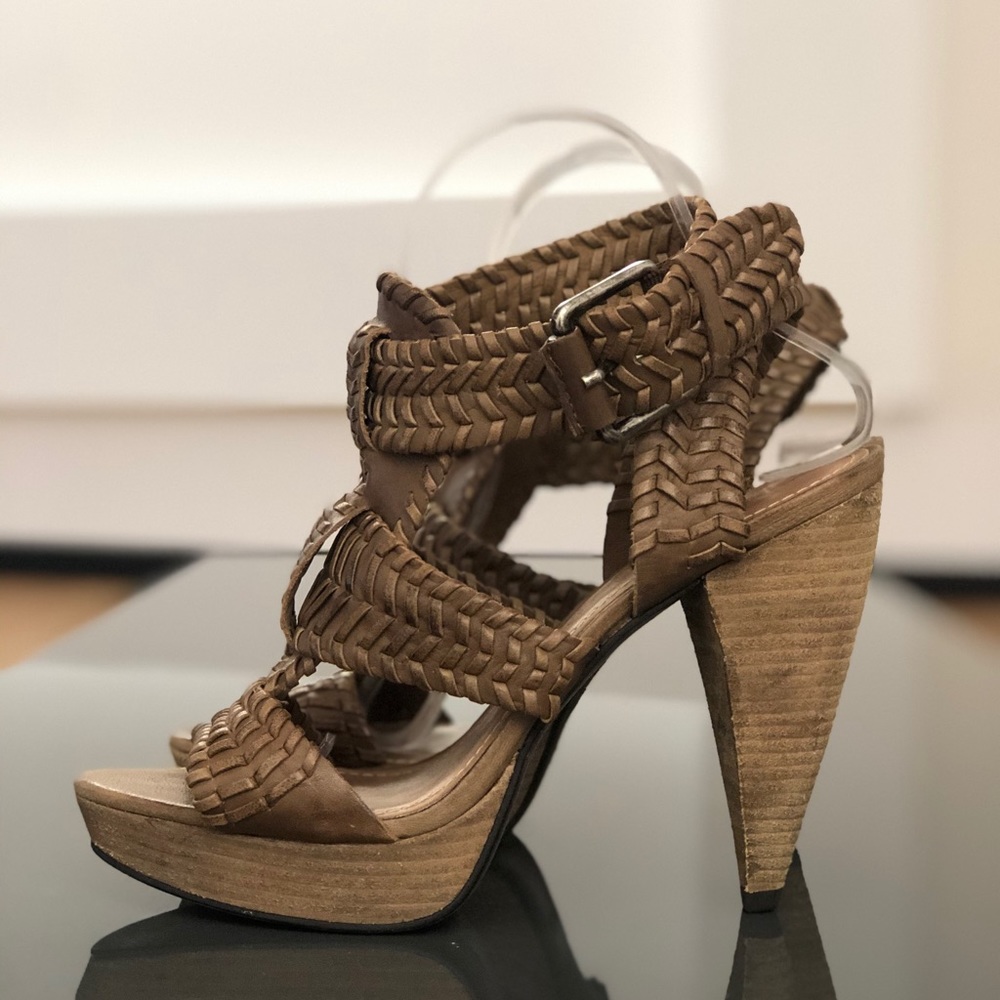 All Saints Bianca Woven Platform Heels EU 39 - Picture 4 of 8